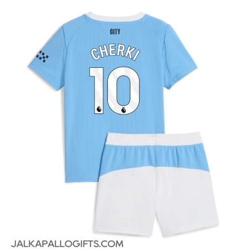 Manchester City Rayan Cherki #10 Koti Peliasu Lasten 2025-26 Lyhythihainen (+ Lyhyet housut)